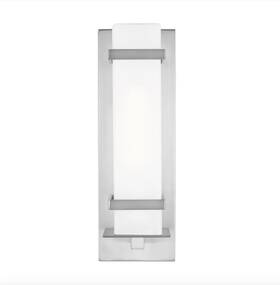 8520701-04 Sea Gull Lighting Generation Alban Small One Light Outdoor Wall Lantern Satin