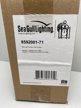 8592001-71 Sea Gull Lighting New Castle 8 Inch Outdoor Wall Light In Black Metal Package Sj 8592001-71 Sea Gull Lighting New Castle 8 Inch Outdoor Wall Light In Black Metal Package Sj