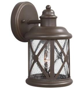 8521401ble-71 Sea Gull Lighting 8721401ble-71 Lakeview 1 Light Outdoor Wall Lantern Antique Bronze