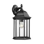 8438701-12 Sea Gull Lighting Wall Lantern Sconce 18.75inch 1-light Durable Aluminum In Black