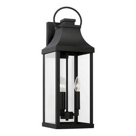 Cl946431bk Sf Pembroke Warehouse Open Box Item Capital Lighting Bradford 3 Lt Outdoor Wall Lantern Black/clear