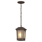 0337140 Shade Light Portfolio Corrigan Frosted Pendant Dark Brass