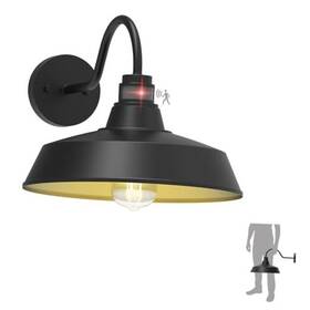 Ls24f57vbs Shenzhenshixiaofeiniudianzishangwuyouxiangongsi 14.5 Inch Dome Gooseneck Barn Light Outdoor 14.5-in-1pack-motion-sensor Black-gold