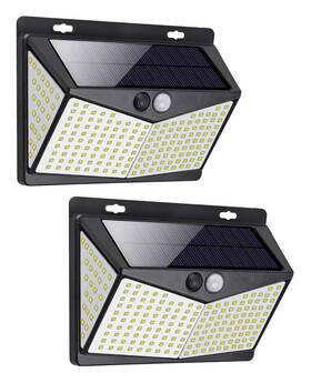 Sinnesky 738630658734 Solar Outdoor Wall Light 2-pack 208leds Super Bright Motion Sensor Security