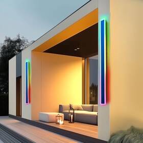 Slary 750266418742 2pcs 40 Inch Rgbw Led Long Wall Light Outdoor Black - Scratch And Dent