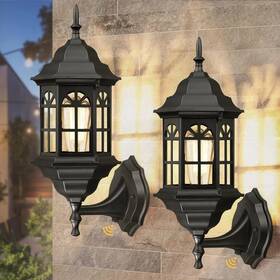 Sn-wl204b-bk Snru Dusk To Dawn Outdoor Wall Porch Lights 2-pack 17ftft Large Waterproof Exterior Sn-wl204b-bk Snru Dusk To Dawn Outdoor Wall Porch Lights 2-pack 17ftft Large Waterproof Exterior