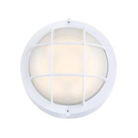 Solite Lighting Co. Limited 745978456663 8ftft Round Led Bulkhead Light Fixture Outdoor 1-pack 8inch 3000k White