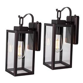 Solite Lighting Co. Limited 764283998170 Outdoor Wall Lantern Sconce As Porch Dusk To Dawn 2-pack Bronze
