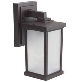 Sc51sf-le26w-bz Solus Artisan Small Square 11.60 Inch Bronze Composite Outdoor Hardwired Lantern Sconce