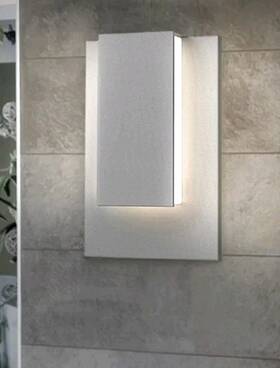 7264.98-wl Sonneman Reveal Led Indoor/outdoor Wall Light- Textured White - New 7264.98-wl Sonneman Reveal Led Indoor/outdoor Wall Light- Textured White - New