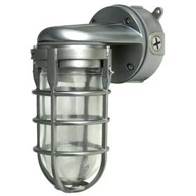 Southwire 445010759792 Industrial 1-light Brushed Steel Outdoor Weather Tight Flushmount Wall Light Fix