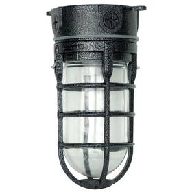 Southwire 744110805871 Industrial 1-light Hammered Black Outdoor Weather Tight Flushmount Light Fixture