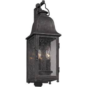 20145-ap Spark & Spruce And Pella 2 Light 18.75 Inch Aged Pewter Outdoor Wall Sconce