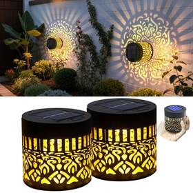 Sposok Mdl01 2 Pack Solar Fence Mandala Lights Wall Decorative Lights