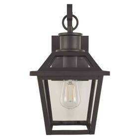 21065031blk Stanford Lighting Arrezo 1-light Black Hardwired Outdoor Wall Lantern Sconce