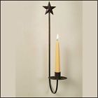 Star Wall Sconce With Crackle Black Red Finish 801106145387
