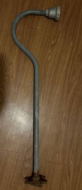 S16-st23 Steel Lighting Co. Original Barn Light 30 1/2 Galvanized Gooseneck Arm - Gas Station Usa