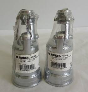 Stonco 786034104500 3200 Chrome Medium Base Light Holder. Lot Of 2 New. Free Shipping
