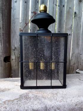 8915b Sturdy Lantern Outdoor Wall Black