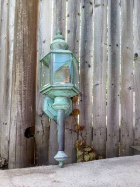 9821b Sturdy Lantern Outdoor Wall Acid-etched Verde Green