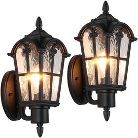 B06068pg Sucolite 2pk Light Fixtures Wall Mounted Exterior Waterproof Porch Lights Lanterns Outsi