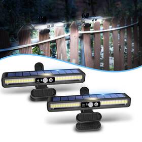 Sl012wh2 Sunlight Encounter Clip On Solar Motion Lights Outdoor Waterproof 2 Pack Fence Outside W
