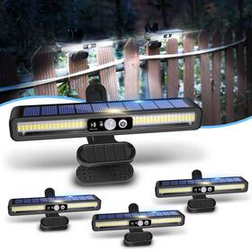 Sl012wh4 Sunlight Encounter Clip On Solar Motion Lights Outdoor Waterproof 4 Pack Fence Outside With