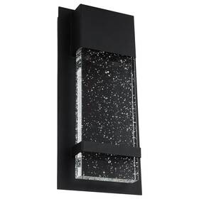 81170-su Sunlite Led Wall Sconce Black Metal Frame With Raindrop Effect Glass Panel 81170-su Sunlite Led Wall Sconce Black Metal Frame With Raindrop Effect Glass Panel