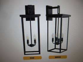 Ym-hw9951 Sunpez 4-light Outdoor/indoor Wall Sconce Black Porch Light Outside Lights