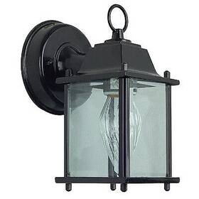 Sunset Lighting 098197477187 Outdoor Wall Sconce With Clear Glass Rubbed Bronze Finish