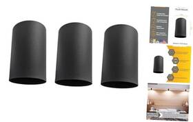 41918-su Sunshine Lighting 7-inch Modern Cylinder Flush Mount Light Fixture 60w Max 3 Pack Matte Black