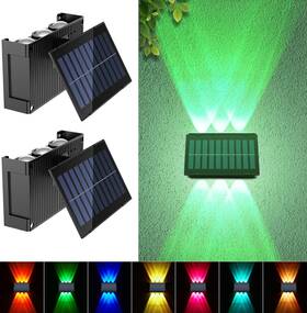 Svwl-ud-c3 Sunvivolighting Sunvivo Solar Wall Lights Ip65 Waterproof 2 Pack Rgb Red Green Blue