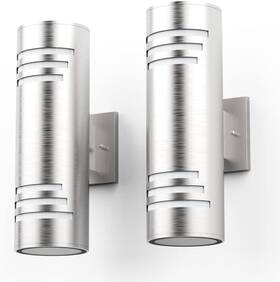 Sytmhoe 445007058082 2 Packs Cylinder Outdoor Wall Lights Up/down Sconce Stainless Stee Sytmhoe 445007058082 2 Packs Cylinder Outdoor Wall Lights Up/down Sconce Stainless Stee