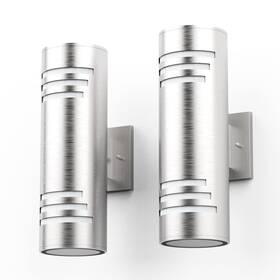 Cyc03-2 Sytmhoe 2 Packs Cylinder Outdoor Wall Lights Up/down Sconce Stainless