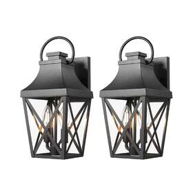 Taoi Fxio 726084523982 15.88 Inch Black Waterproof Outdoor Wall Table Lamp With Clear Glass Shade For Ga Taoi Fxio 726084523982 15.88 Inch Black Waterproof Outdoor Wall Table Lamp With Clear Glass Shade For Ga