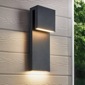 W2304led-bk Tarentlight Modern Led Outdoor Wall Sconce 2-light 17w Integrated Mount