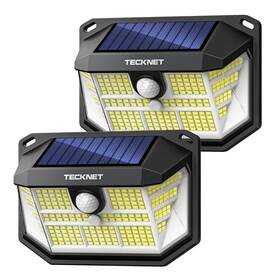 Tk-sl009 Tecknet 231 Led Solar Motion Lights Outdoor Waterproof 2 Pack 300 Angle And 3 Light Inch