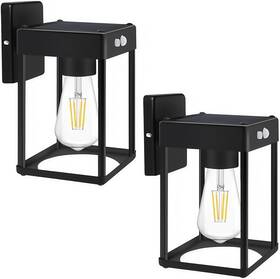 Sl-32001 Teilybao Metal Solar Wall Lights With Clear Glass Shade Motion Sensor Dusk To Dawn Ou
