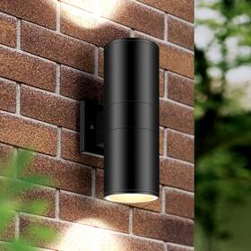 A0812cc108 Tesjaso Black Outdoor Wall Light - Modern Up And Down Porch Lights Waterproof Outdoo