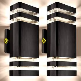 Jk-gu10-sen Tesjaso Dusk To Dawn Outdoor Wall Light Modern Up Down Led Sconce Aluminum Waterpro
