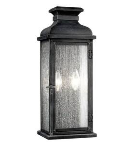 Bigbd-22 Tewei 8.375 Inch Black Integrated Led Outdoor Line Voltage Wall Lantern Sconce 2-pack