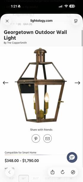 Gt-18e The Coppersmith Outdoor Bronze Copper Wall Lantern 18in Hardwired 2-light