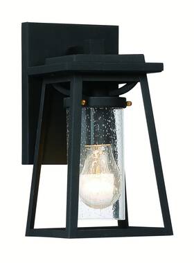 72711-66g The Great Outdoors Lanister Court 11 Inch Outdoor Wall Light In Black With Gold 72711-66g The Great Outdoors Lanister Court 11 Inch Outdoor Wall Light In Black With Gold
