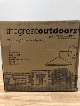 73182-66-l The Great Outdoors Led Outdoor Wall Sconce 10 Inch Dark Sky - Sand Coal