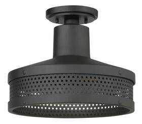 73312-66 The Great Outdoors 73312 Abalone Point 12 Inch W Dark Sky Semi-flush - Sand Coal