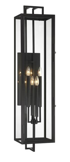 73333-66a The Great Outdoors 73333 Knoll Road 4 Light 42 Inch Tall Outdoor Wall - Coal