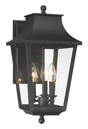 73343-66 The Great Outdoors 73343 Altimeter 3 Light 18 Inch Tall Outdoor Wall - Sand Coal