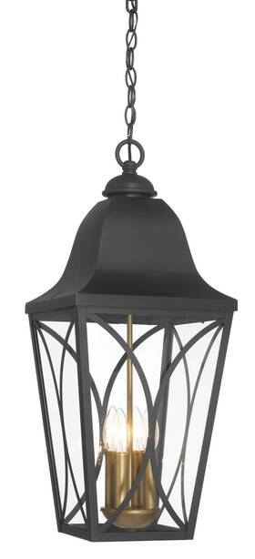 73357-757 The Great Outdoors 73357 Cardigan 4 Light 11 Inch W Outdoor Pendant - Sand Coal Black