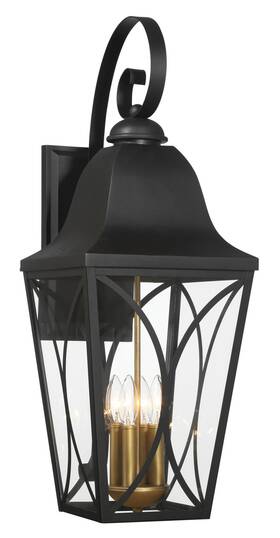 73359-757 The Great Outdoors 73359 Cardigan 4 Light 30 Inch Tall Outdoor Wall - Sand Coal