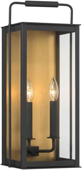 78502-877 The Great Outdoors 78502 Aberdeen 2 Light 20 Inch Tall Outdoor Wall - Sand Coal